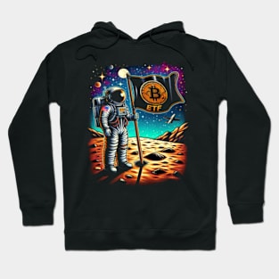 Bitcoin BTC Crypto to the Moon Shirt Featuring Astronaut Hoodie